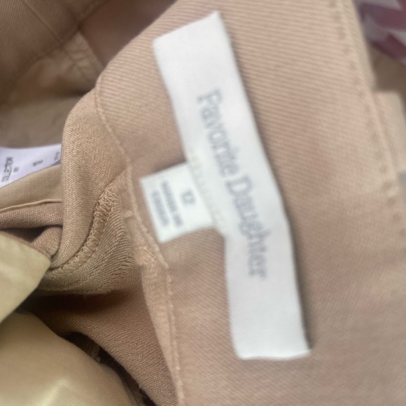FAVORITE DAUGHTER The Favorite Pant Shortie Pleated Trouser in Beige Womens 12 - Picture 3 of 4